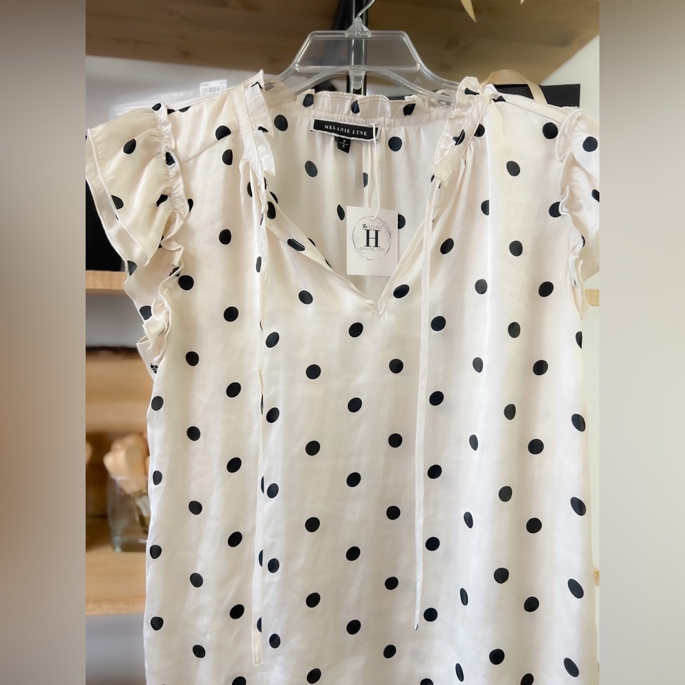 Melanie Lyne Polka Dot Blouse